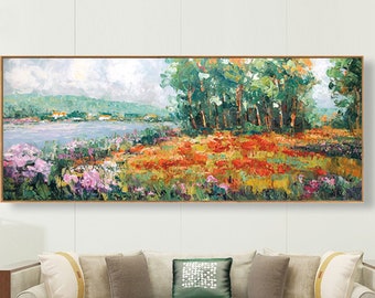 Large original painting on canvas Spring painting Abstract art Natural Painting Beautiful Flower painting  large wall art