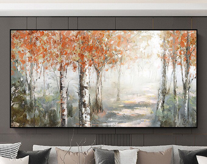 Large Original Oil Painting on Canvas: Landscape Art Decoration - Etsy ...