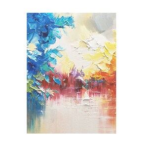 Abstrakte Leinwand-Wanddekoration 'Bunte Bäume' – 50,8 X 101,6 Cm, Gerahmt, Fertig Zum Aufhängen