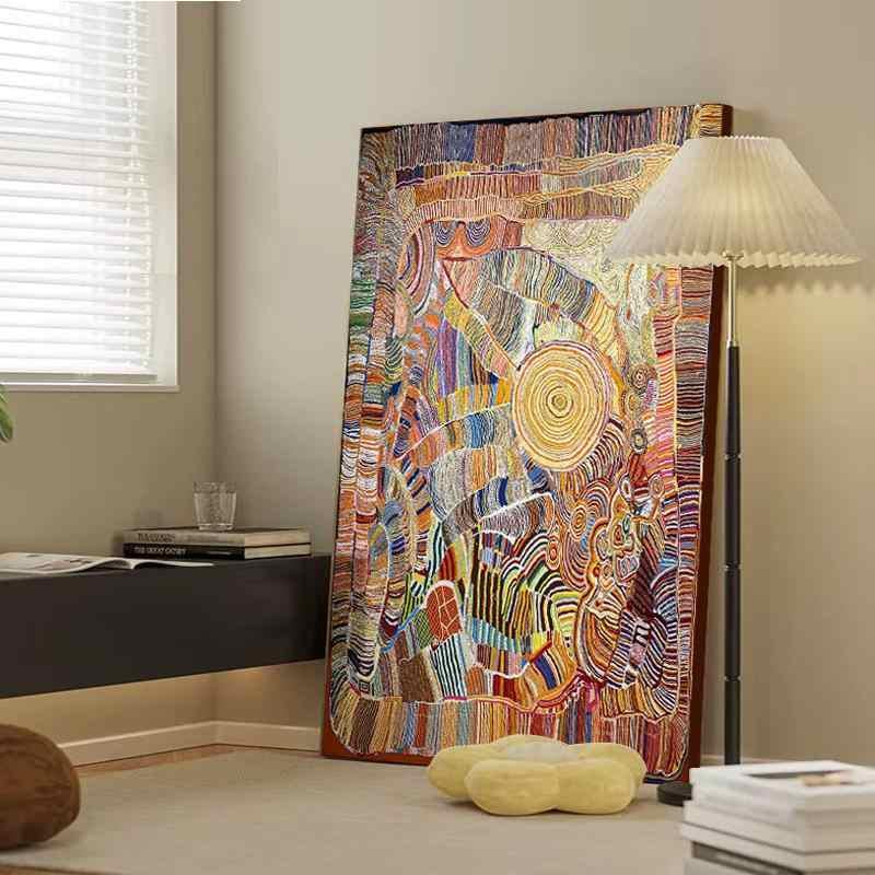 Hand-Painted Oil Painting on Canvas: Living Room Porch Decor