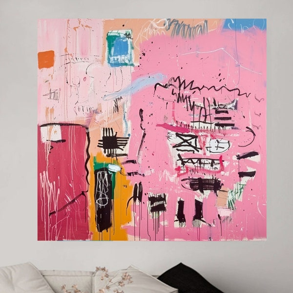 3D Thick Oil Painting On Canvas, Colorful Abstract Wall Art