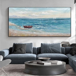 Original Oil Painting Paintings on Canvas Sunlight Seascape - Etsy