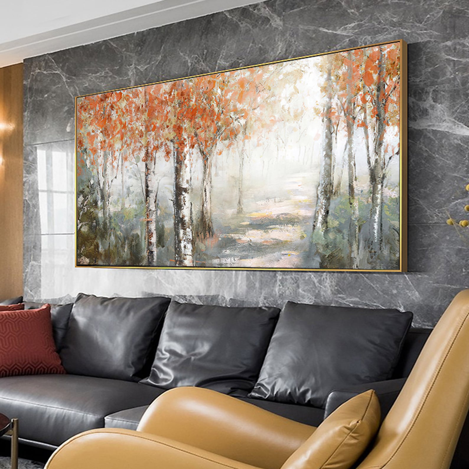 Home Decoration Original Oil Painting Maple and Nature Etsy