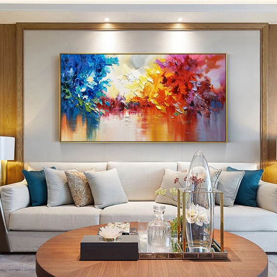 キャンバスに大きなオリジナルの油絵抽象芸術ぶら下げ絵画壁の装飾北欧