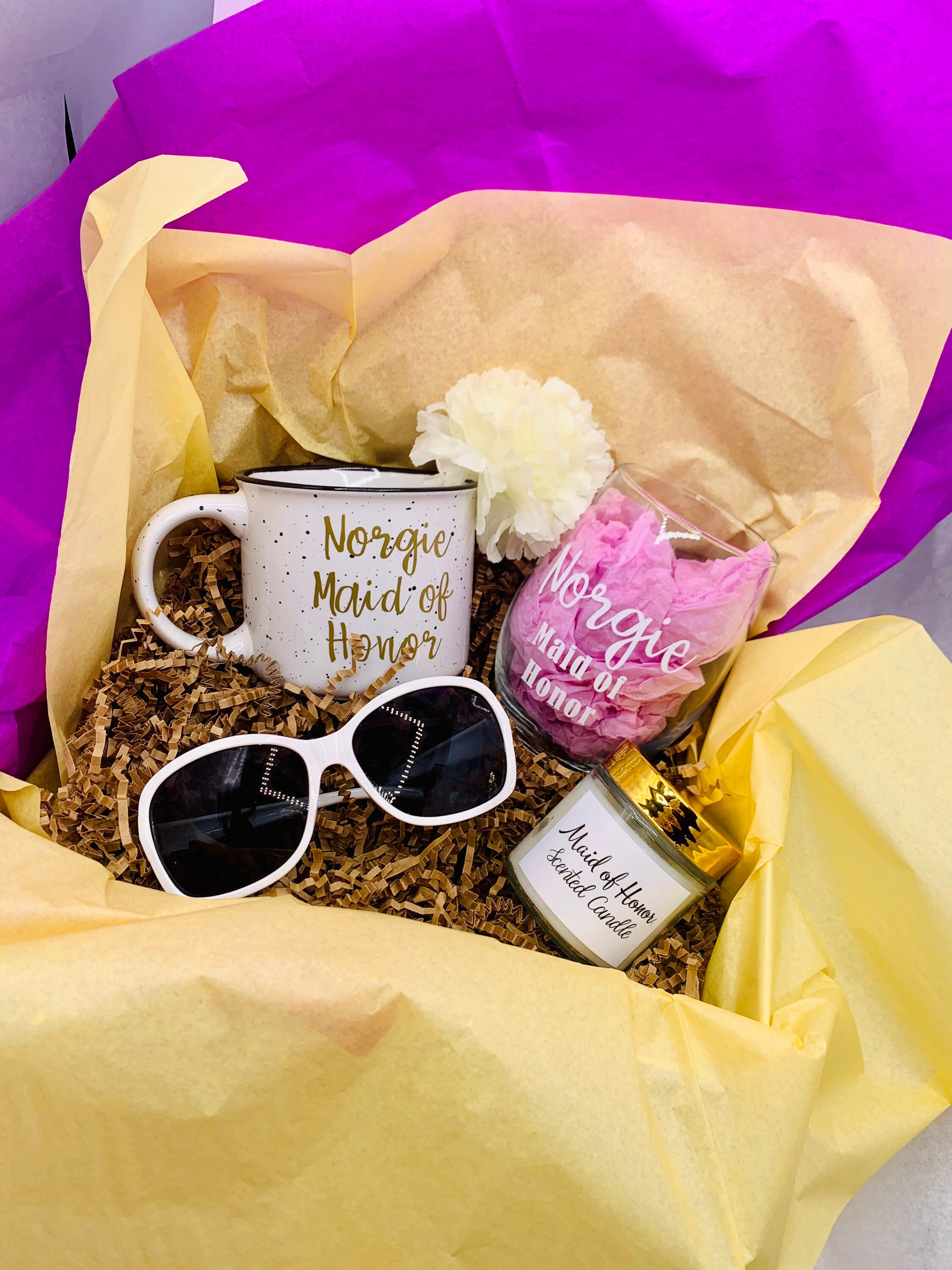 Maid of Honor Gift Basket Bridesmaids Gift Basket Maid of Etsy