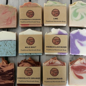 Handmade Organic Soap Bar, Natural Vegan cold process hand & body soaps, plastic free hand washing, sensitive skin soap, uk.