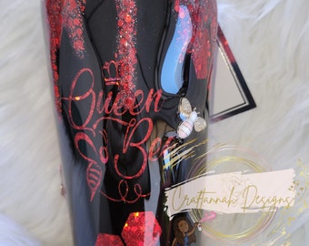 CUSTOM ORDER!!Honey bee tumbler, honey drips