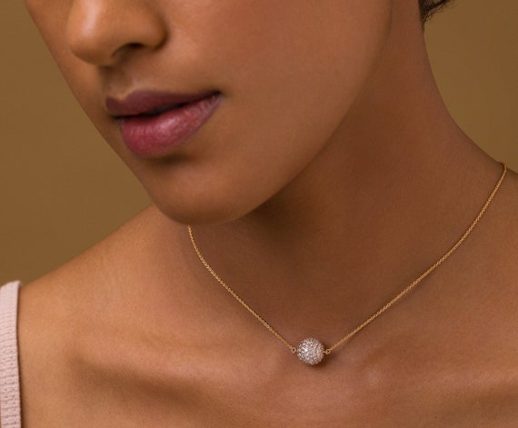14k Gold and Genuine Diamond Micro-pave 