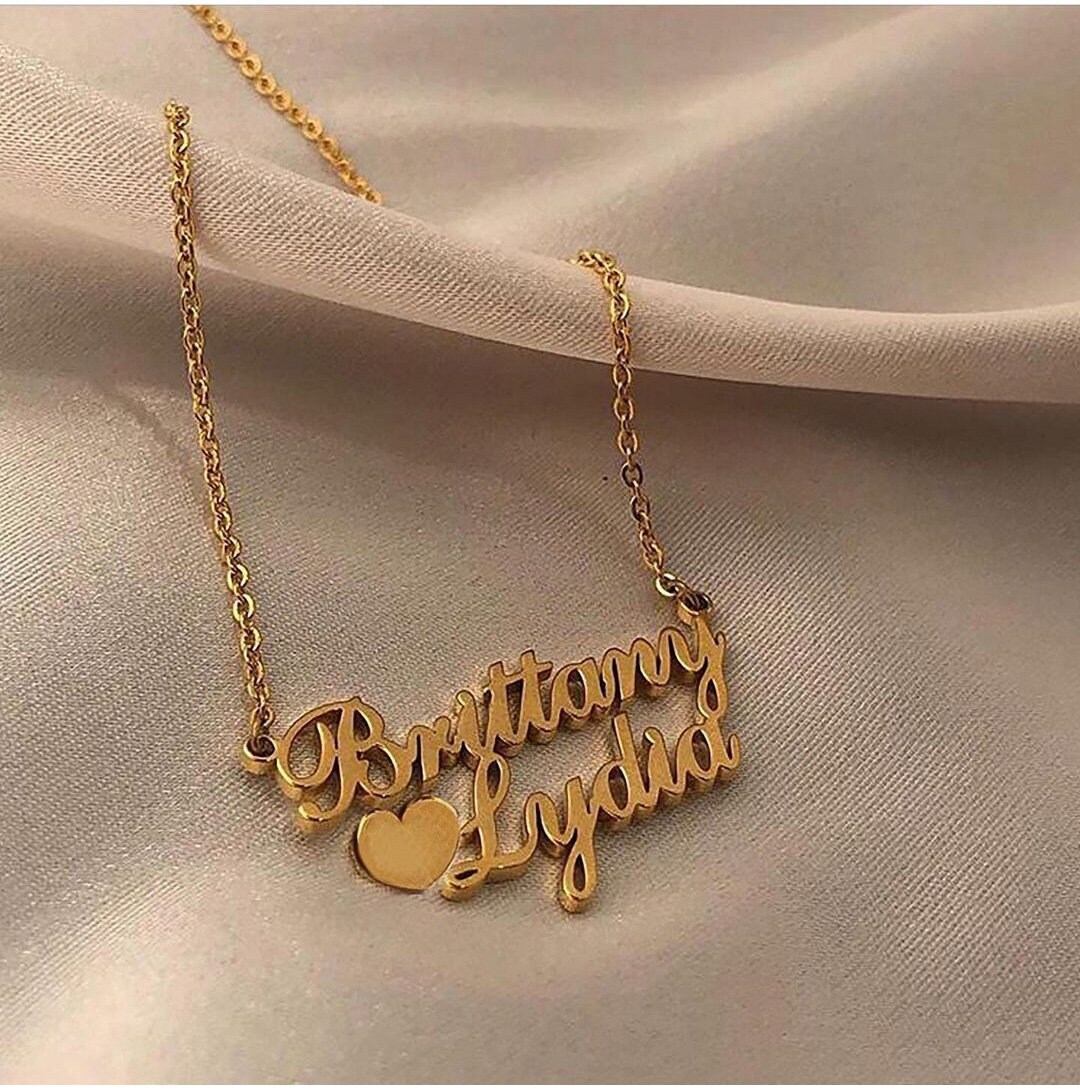Dual Name Pendant Perfect Gift for Her 