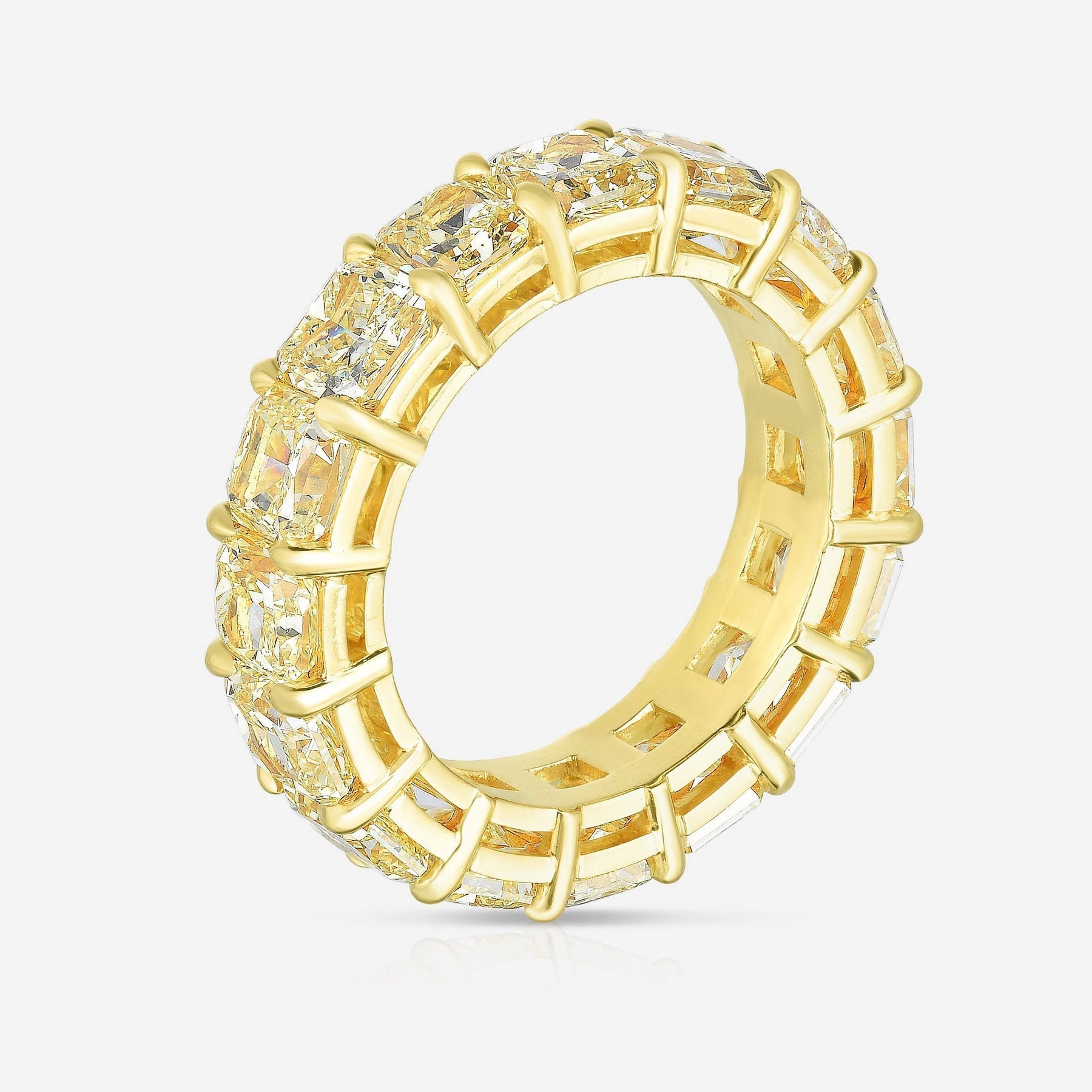 5 Carat Radiant Cut Diamond Wedding Band 18k Yellow Gold Full - Etsy