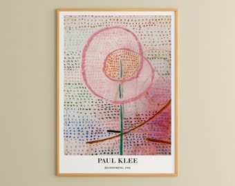 Paul Klee Poster - Blossoming Art Print , Paul Klee Prints, Paul Klee Wall Art, Klee Exhibition Prints, Modern Home Decor, Flower Art