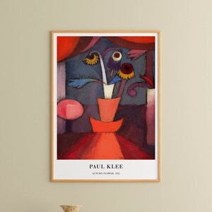 Paul Klee Poster | Autumn Flower 1922, Paul Klee Art Print, Paul Klee Wall Art, Paul Klee Paintings, Flower Art Print, Home Decor