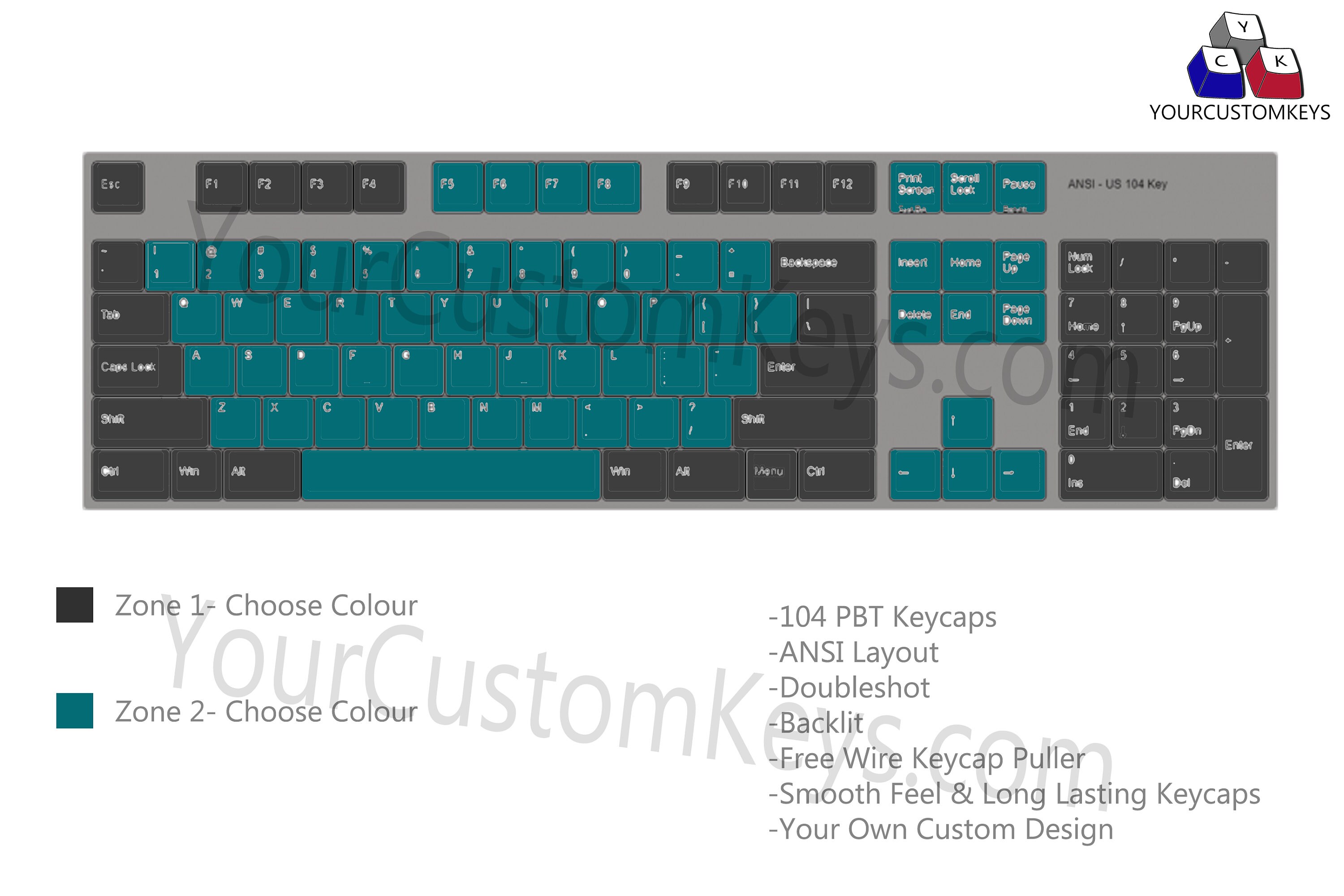 Create Your Own Keycaps PBT Keycaps Set ANSI Layout US Etsy UK