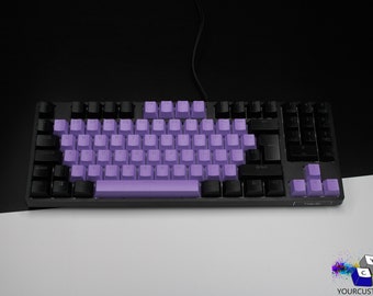 ISO&ANSi Black Keycaps Create your Own 2 Colour Keycap Set Double Shot PBT Keycaps DIY Keycap set Oem Profile Backlit Shine full set keys