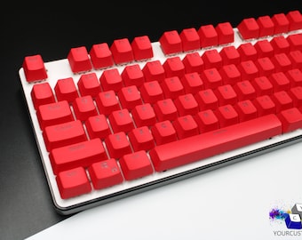 Set di keycap ANSI rossi PBT Double Shot Premium Keycap Set completi-OEM Profile-104 Key Caps-1 Opzioni di colore-2 Colour Option