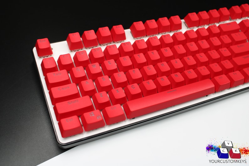Key Cap Red Pc Red ANSI Keycap Set PBT Double Shot Premium Keycap Complete Sets-oem ...