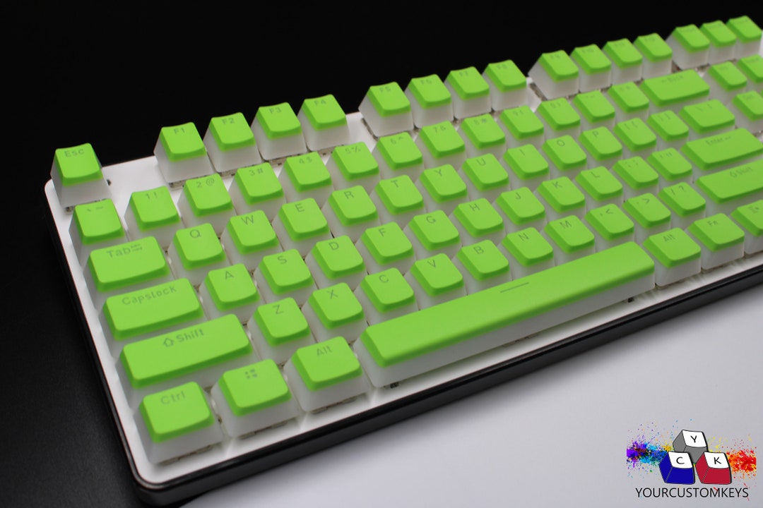 Green Pudding Keycap Set ANSI Keycap Set PBT Double Shot Etsy Australia