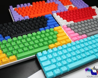 ANSi Crea il tuo set di keycap a 2 colori Double Shot PBT ANSI Keycaps Set di keycap fai-da-te Profilo OEM Backlit Shine attraverso il set completo 104 tasti