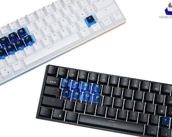 Blått 12-delat tangentset, Cherry MX, QWER ASDF-tangent, personliga tangentknappar