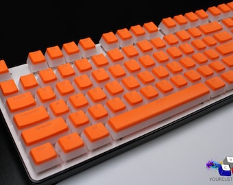 Orange Pudding Keycap Set ANSI Keycap Set PBT Double Shot Premium Keycap Complete Sets-OEM Profile-104 Key Caps- Dye Keycaps