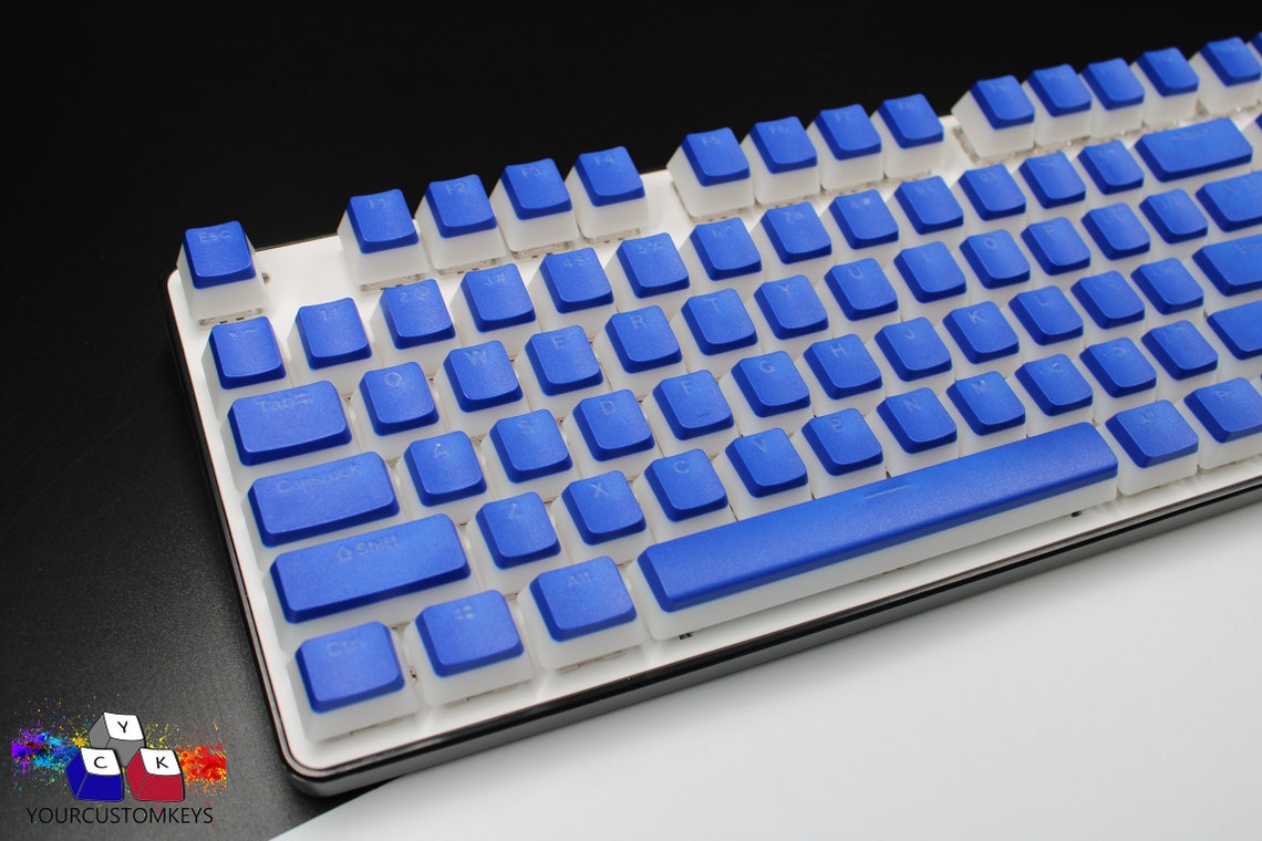 Dark Blue Pudding Keycap Set ANSI Keycap Set PBT Double Shot Etsy Canada