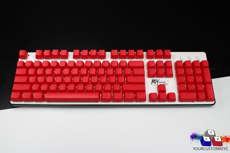 Red ANSI Keycap Set PBT Double Shot Premium Keycap Complete Sets-oem ...