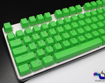 Green ANSI Keycap Set PBT Double Shot Premium Keycap Complete Sets-OEM Profile-104 Key Caps-1 Colour Options-2 Colour Option
