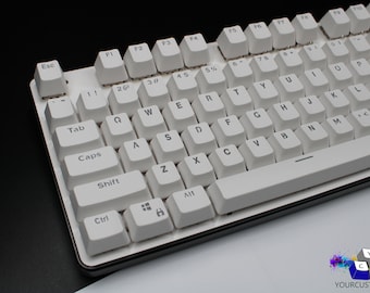 Witte ANSI Keycap Set PBT Double Shot Premium Keycap Complete Sets-OEM Profile-104 Key Caps-1 Kleur opties-2 Kleur Optie