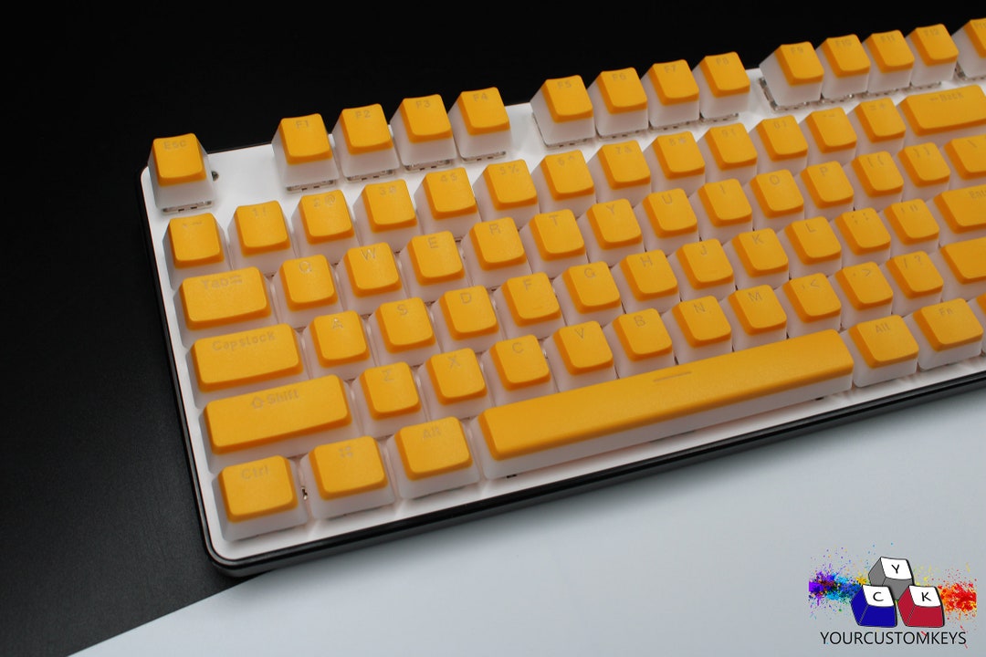 Yellow Pudding Keycap Set ANSI Keycap Set PBT Double Shot Etsy