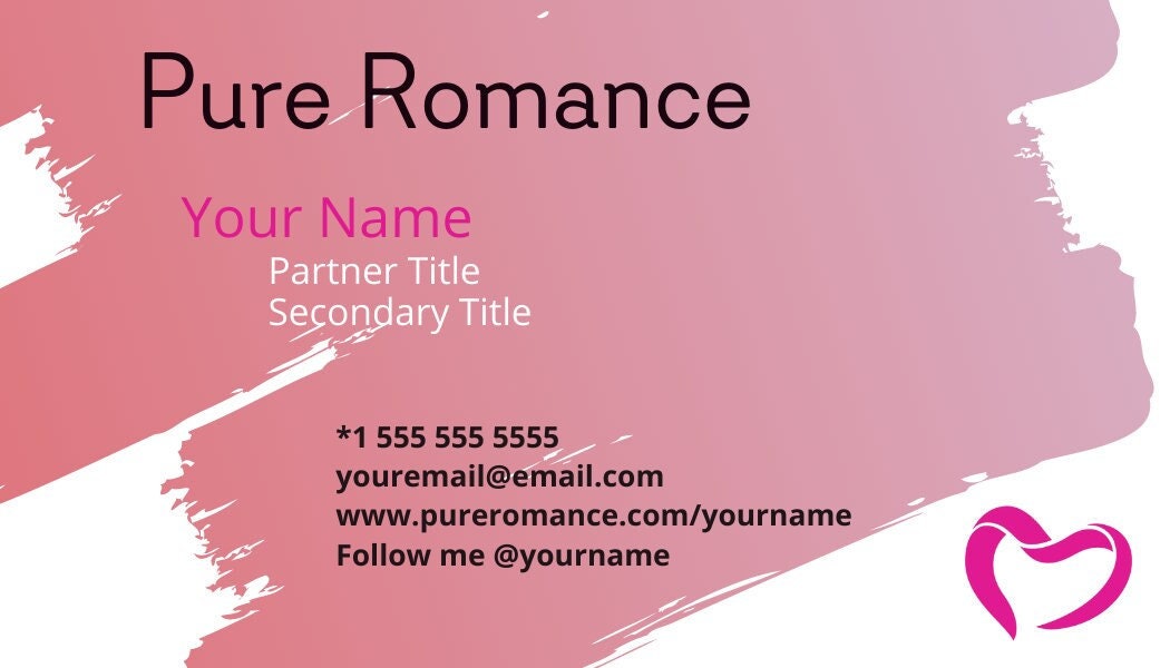 Stationery Floral Pure Romance Business Cards PR02 Custom Pure Romance Business Card ...