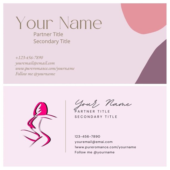 Stationery Floral Pure Romance Business Cards PR02 Custom Pure Romance Business Card ...
