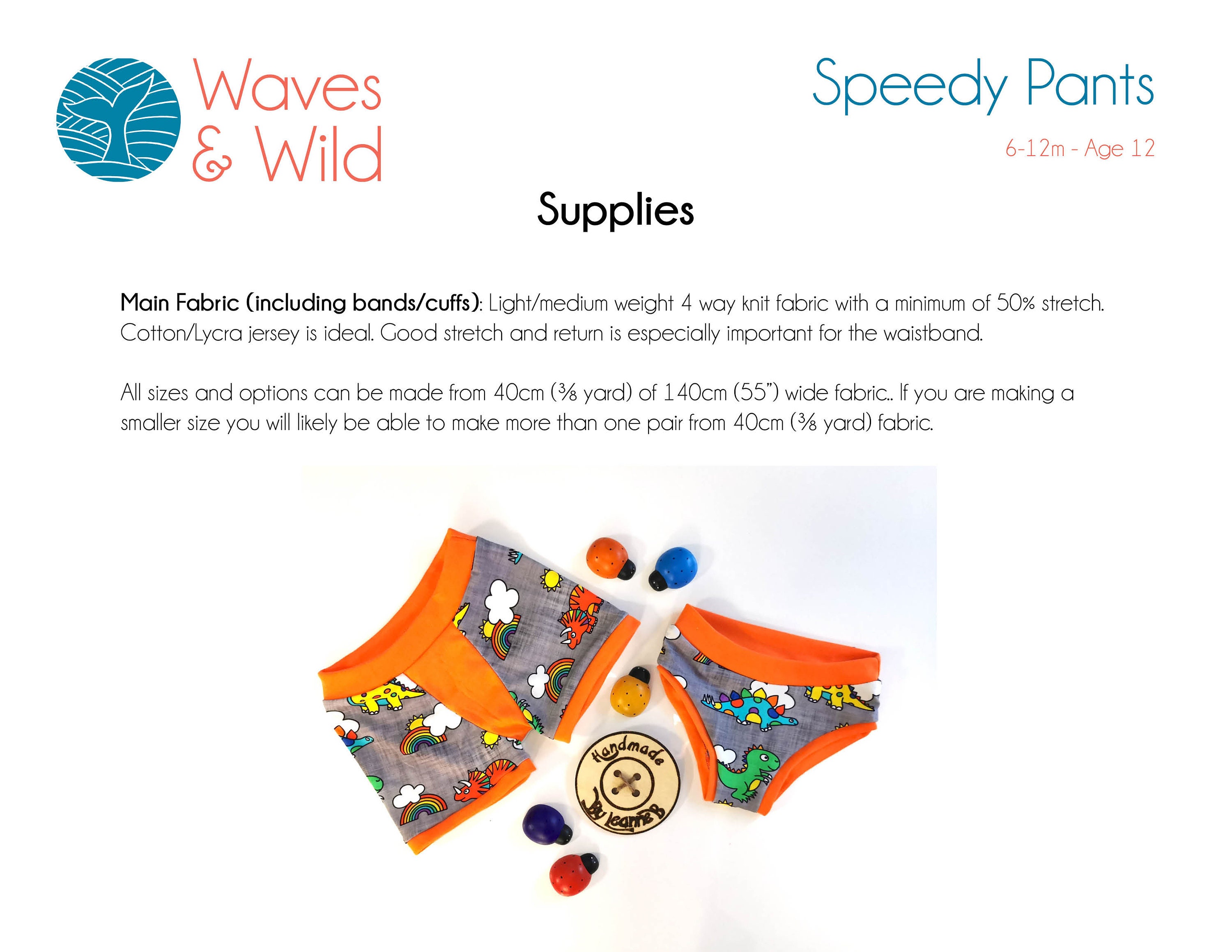 W&W Speedy Pants boxers and Briefs Digital Downloadable Sewing