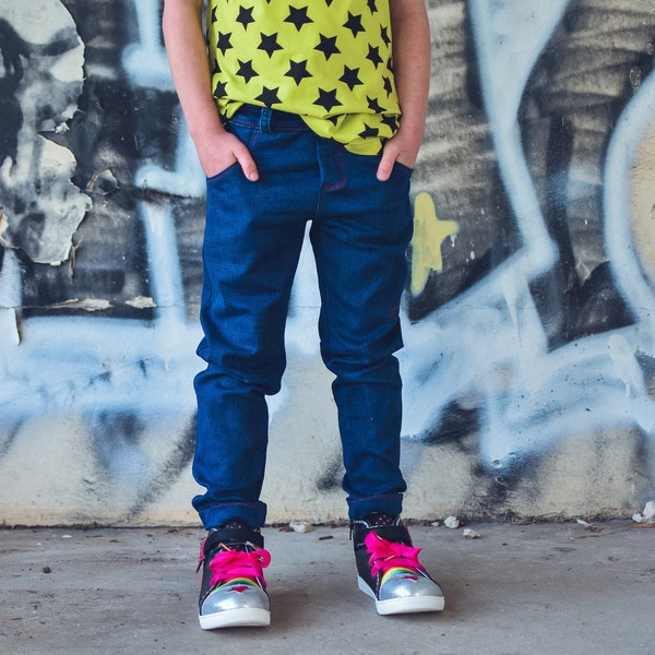 W&W Star Child Skinny Jeans Digital Downloadable PDF Sewing Pattern (Age 2 - Age 12)