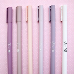 1 pc, School Supplies, Pastel Colored Pens, Black Ink Pens, Cute Pen Set, Macaron Color Pens, Cute Kawaii Pen