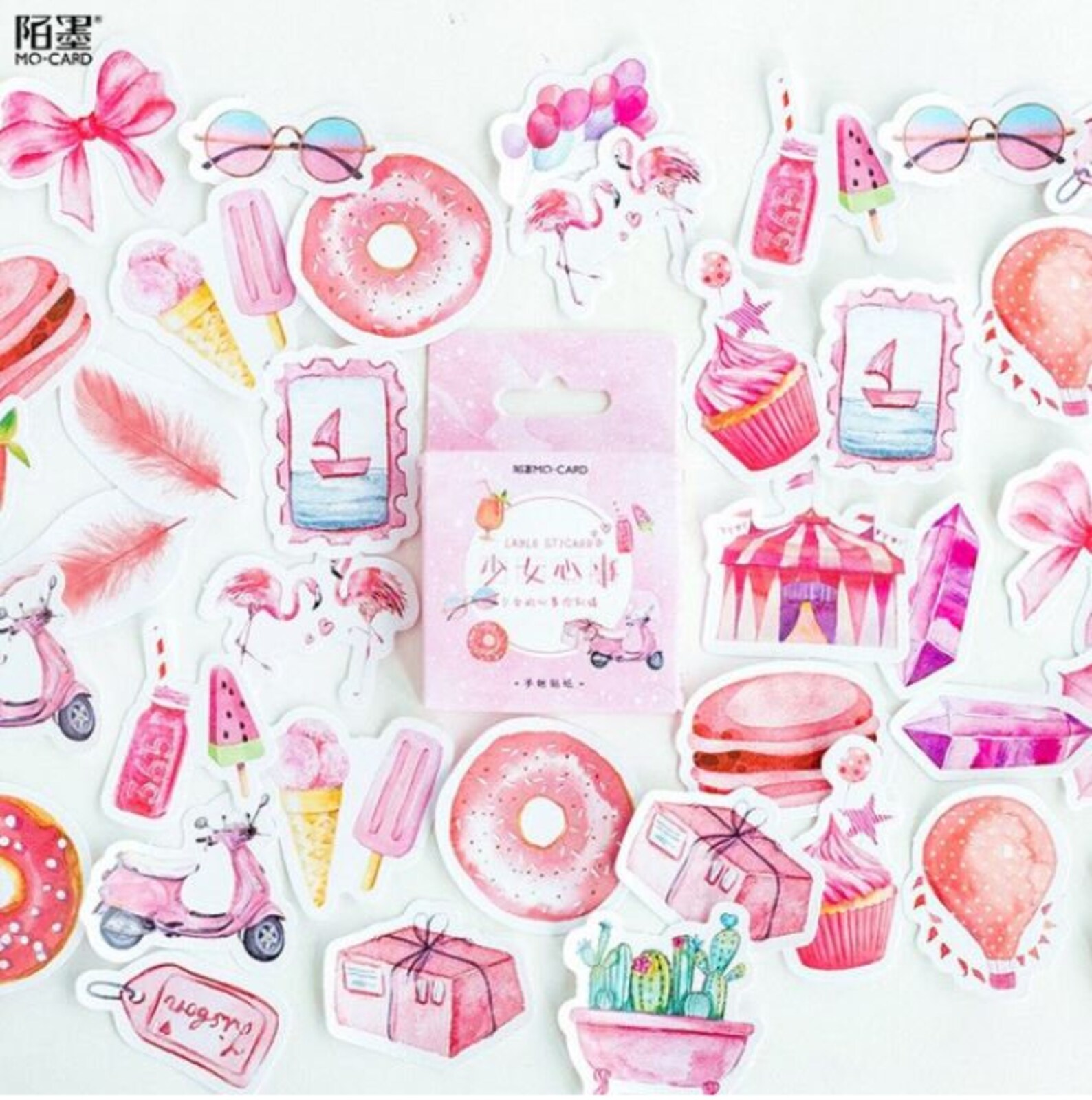 46 Pieces Sticker Set Cute Scrapbook Stickers Scrapbook Etsy