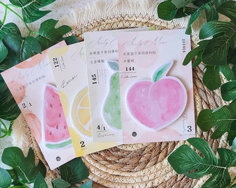 Cute Sticky Notes, Cute Fruit Sticky Notes, 30 Sheets Fruit Sticky Notes, Cute Stationery, Cute Notepad,School Supplies