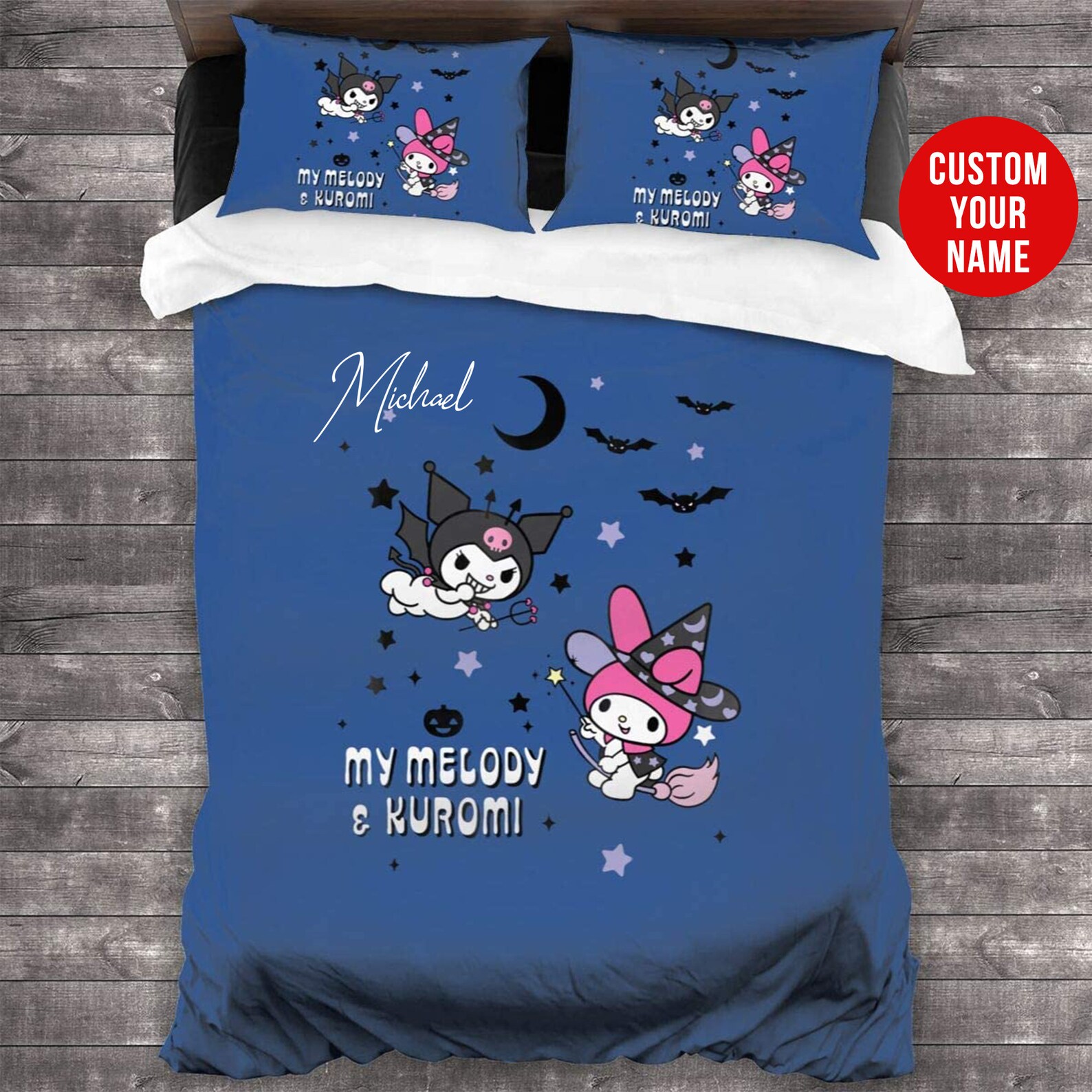 Kuromi Bedding Set Cute Bedding Set Classic Designer Bedding Etsy