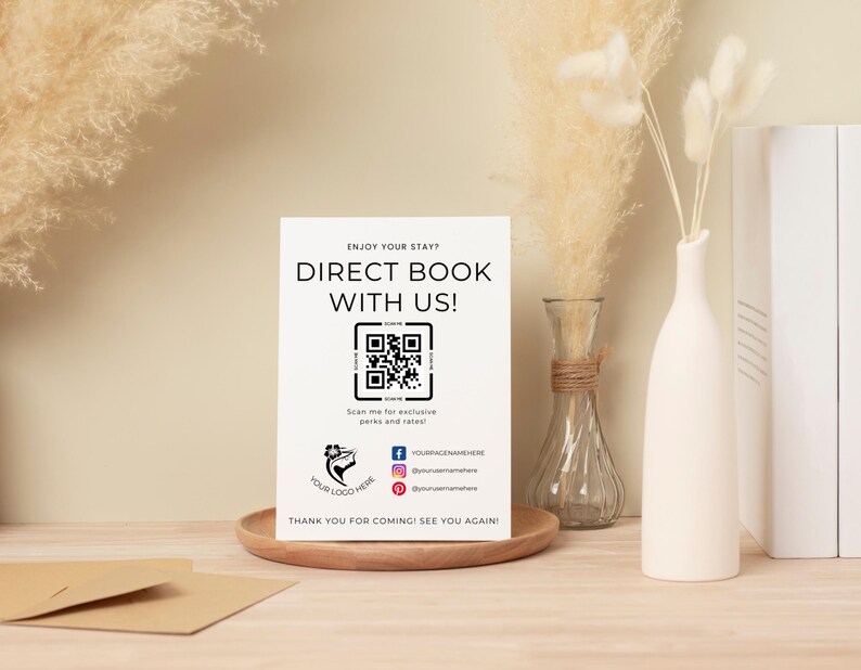 Direct Booking Sign Airbnb Book Direct With Us Sign Direct Booking Sign Book Direct With Us ...
