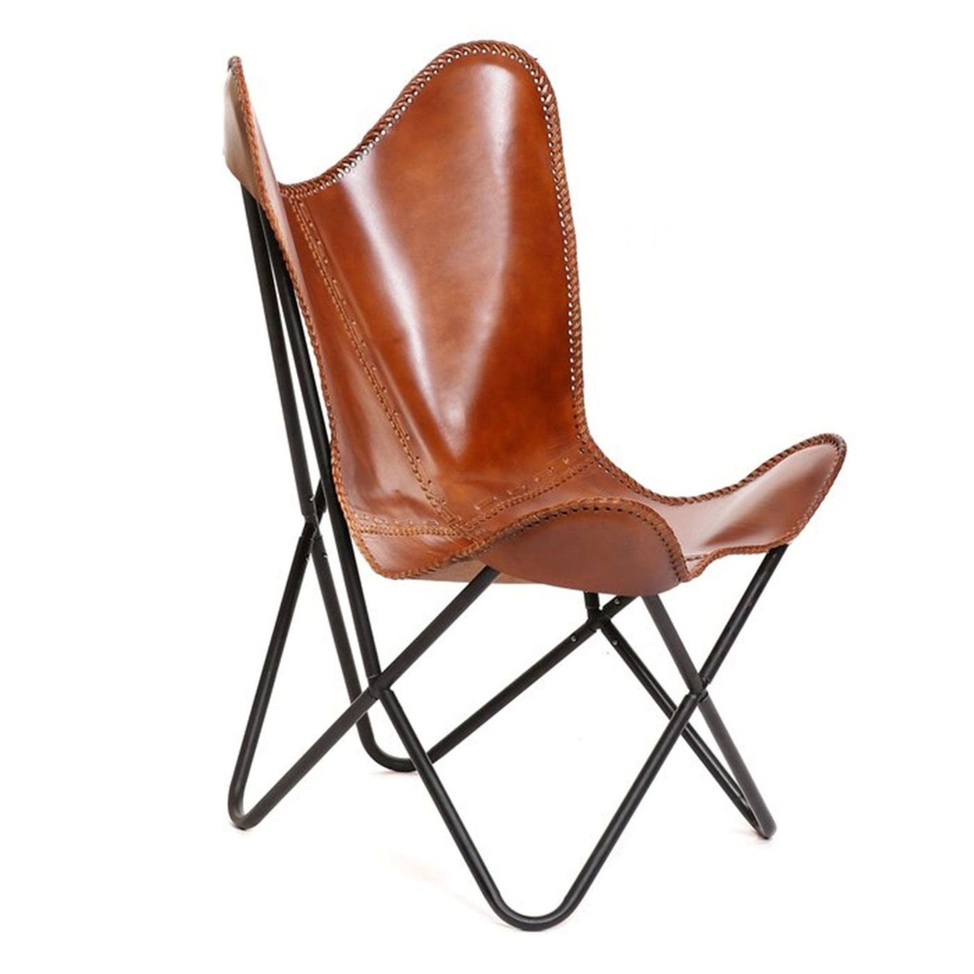 Leather Butterfly Chair Brown And Premium Color Set Home Etsy