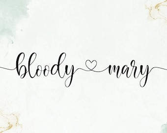 Sweet Handwritten Font: Heart Tails & Swashes (OTF, TTF)