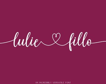 Versatile Handwritten Font with Hearts and Swashes (OTF, TTF)