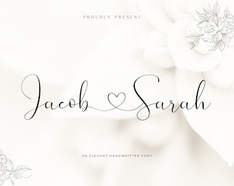 Handwritten Script Font: Wedding Invitation Font (OTF, TTF)