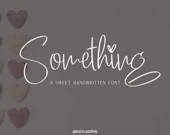 Sweet Handwritten Font: iheart font - little i with heart dot (OTF)