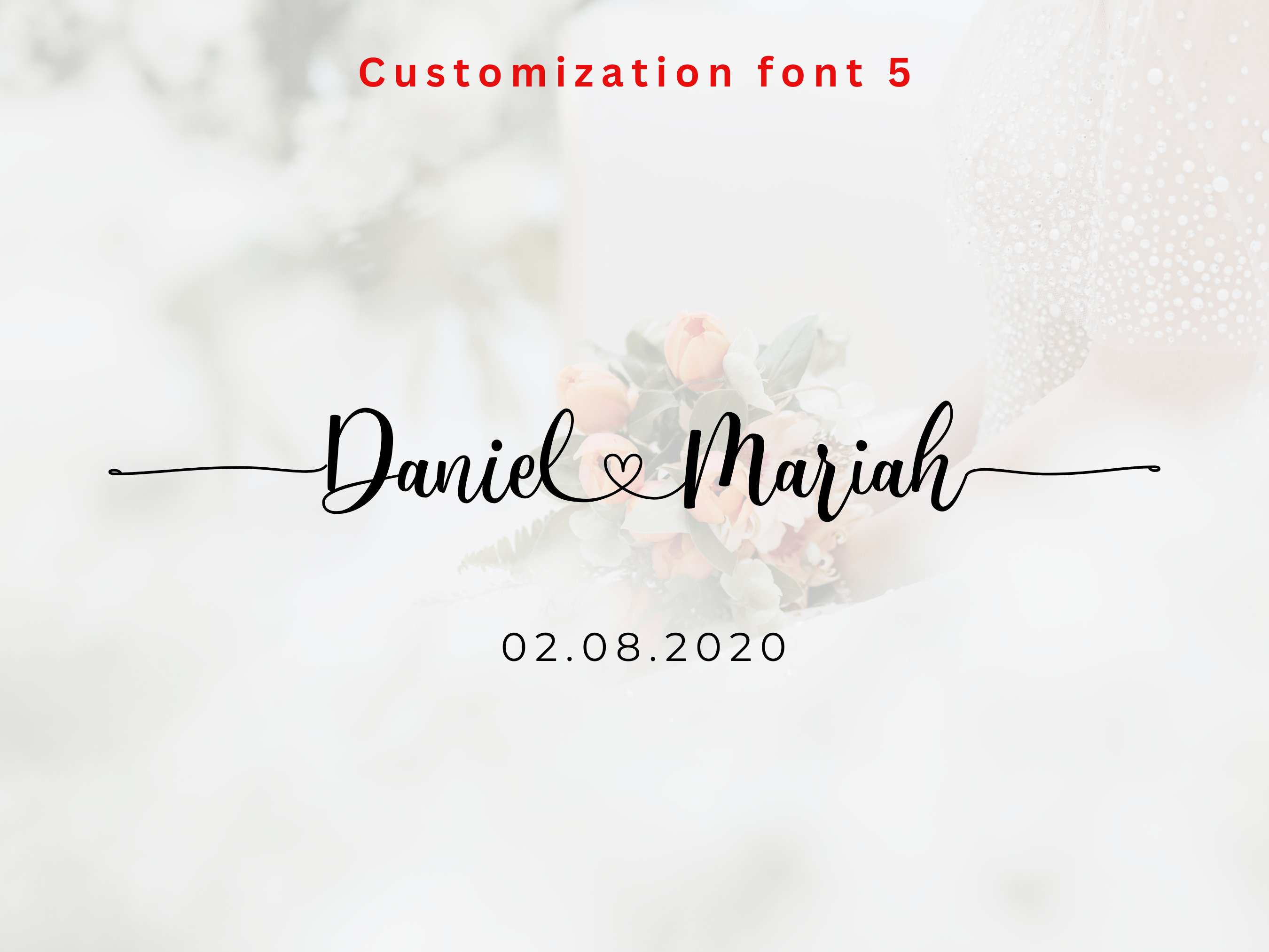 Custom Couple Names W/connecting Heart Pdf,svg,png,jpg Files,wedding ...