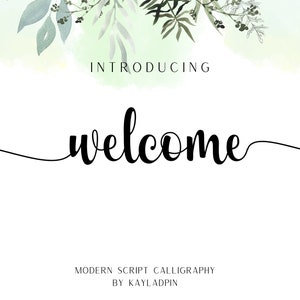 Lange Schwänze & Verbindungsherzschrift, Willkommen, schöne Kalligraphieschrift, Cricut-Schrift, Hochzeitsschrift, Schriftart mit Swashes, Schwanzglyphen, Liebesherz