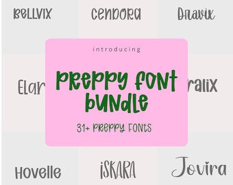 31+ Preppy handwritten Fonts, Quirky Bold font, Chunky font, playful font, Cricut Font, procreate, Canva Font, silhouette font, Teacher Font