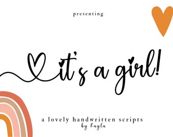 Heart Tail Script Font: Handwritten Wedding Fonts (OTF, TTF)