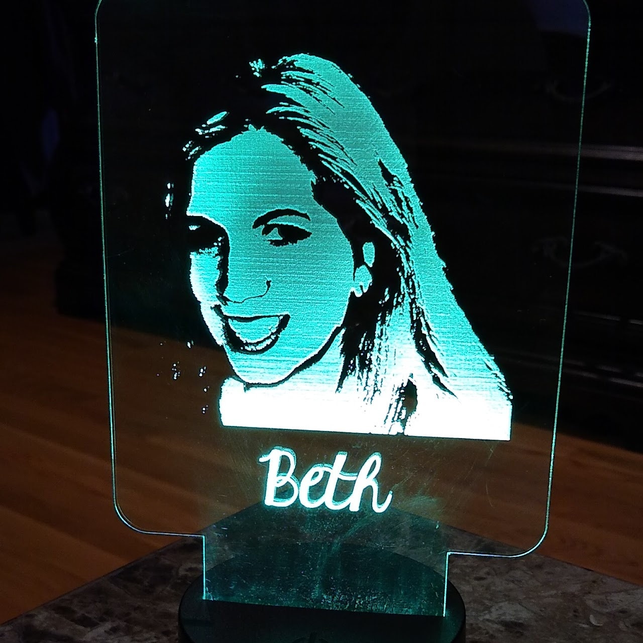 Your Favorite Photo Laser Engraved on Clear Acrylic With Etsy