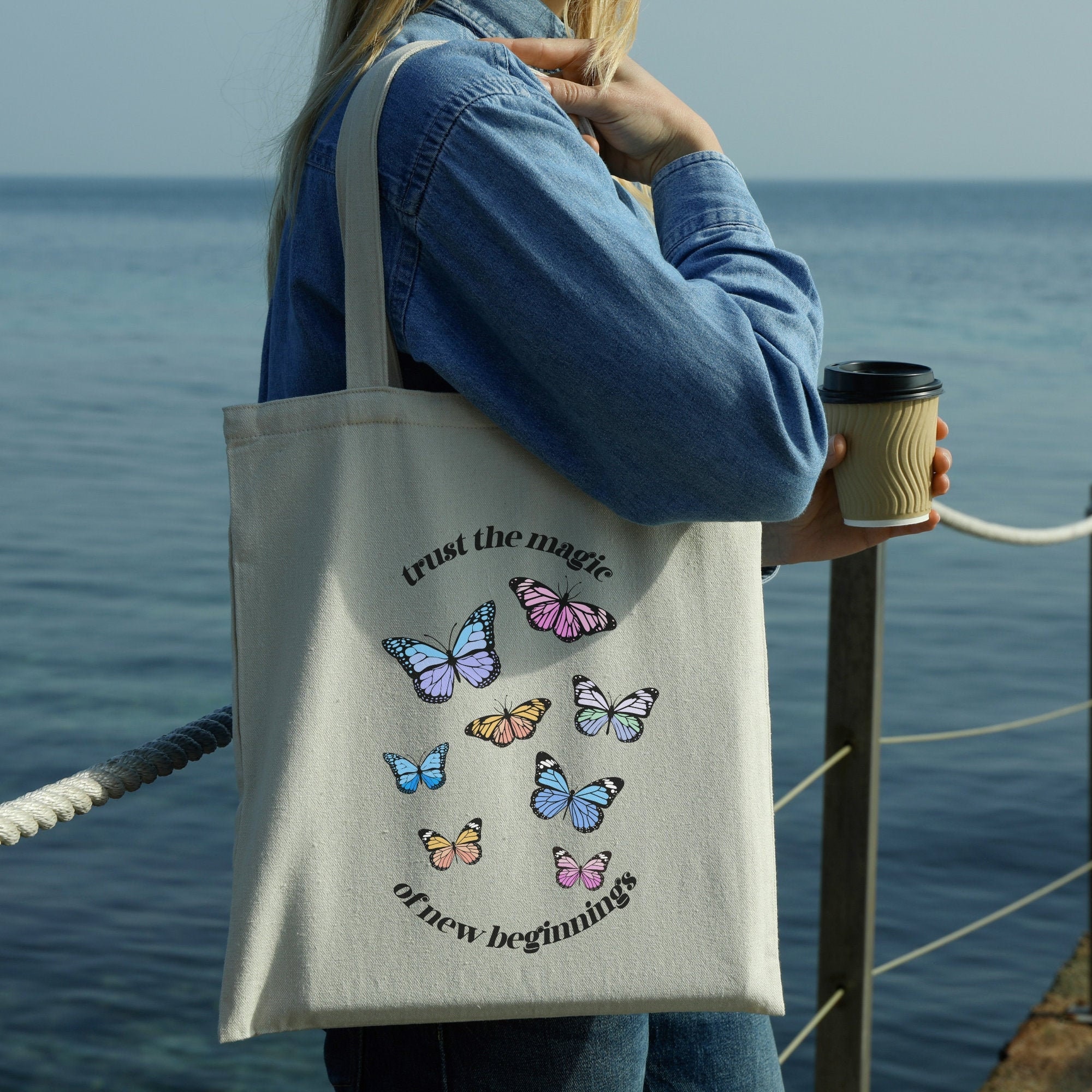 Butterfly Tote Bag Butterfly Purse Cute Tote Bag Trendy Etsy