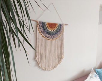 Macrame Wall Hanging Large Colorful, Woven Wall Hanging, Tapiz Wall Hanging Boho, Modern Macrame, Baby Room, Nursery, Housewarming